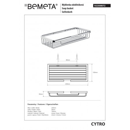 Bemeta CYTRO mydelniczka ażurowa 102308072