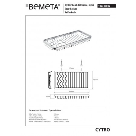 Bemeta CYTRO mydelniczka ażurowa 102308082