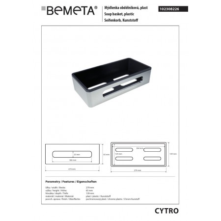 Bemeta CYTRO mydelniczka z tworzywa 102308226