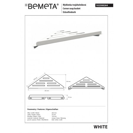 Bemeta WHITE Mydelniczka 102308264