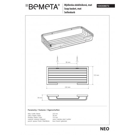 Bemeta NEO mydelniczka ażurowa 104308072