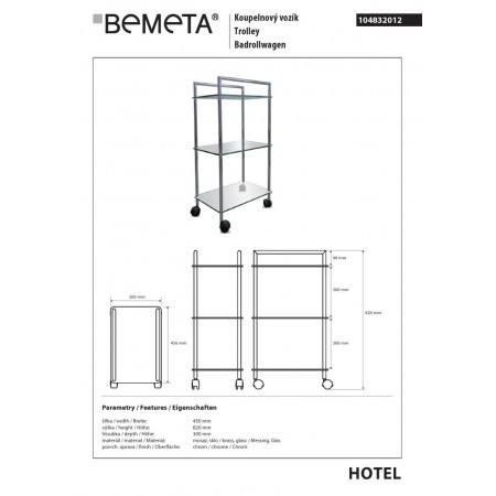 Bemeta Wózek łazienkowy 104832012$K