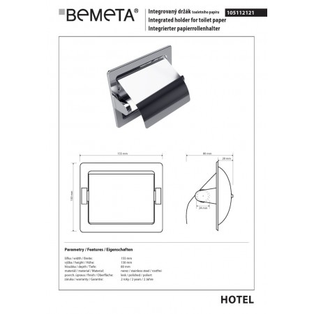 Bemeta ALFA dozownik mydła 200 ml 105112121