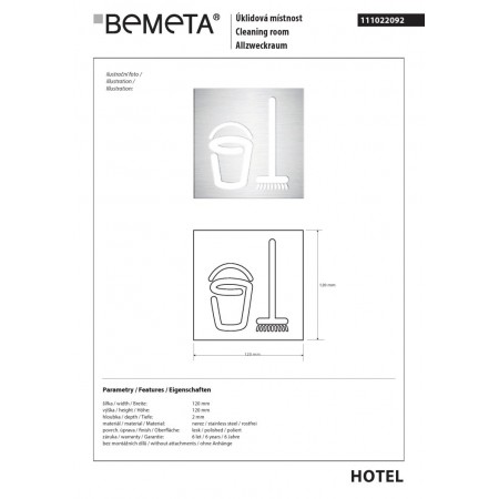 Bemeta Piktogram błyszczący- pomieszczenie techniczne 111022092