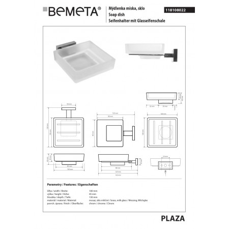 Bemeta PLAZA Mydelniczka 118108022