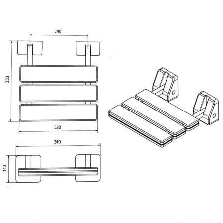 Bisk Duo Pro 07623 krzesełko prysznicowe