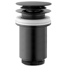 Korek umywalkowy 5/4“, klik-klak, duży grzybek, max 80mm, czarny mat 7533.370.5X