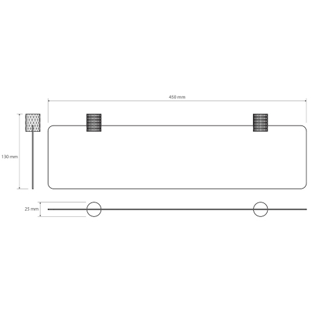 Bemeta Copra półka pod lustro 45cm miedź matowa 176204022