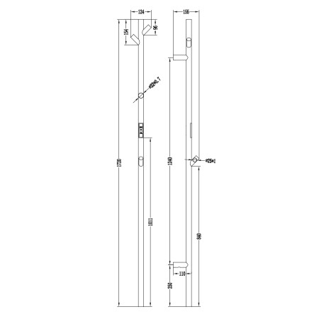 Bemeta 704151004 elektryczna suszarka na ręczniki 155x1720 mm 46W biała