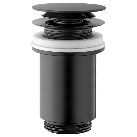Korek umywalkowy 5/4“, klik-klak, duży grzybek, max 80mm, czarny mat 7533.370.5X
