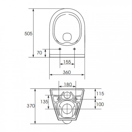 Novoterm Miska WC bezkołnierzowa z deską City Oval New!