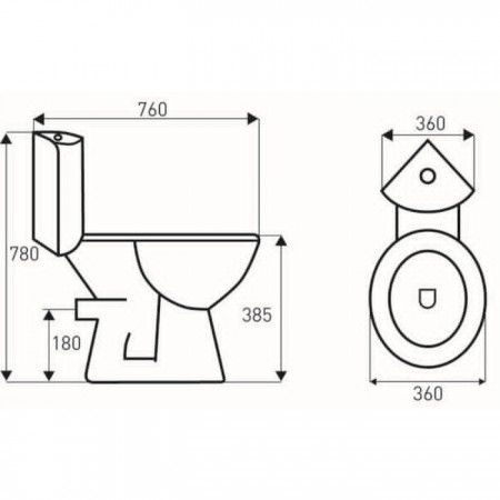 Novoterm WC kompakt Corner/KR 61 z deską!