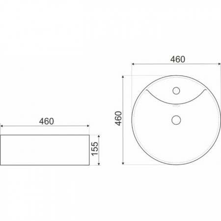 Novoterm Umywalka nablatowa KR-138#