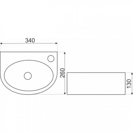 Novoterm Umywalka nablatowa KR-601#