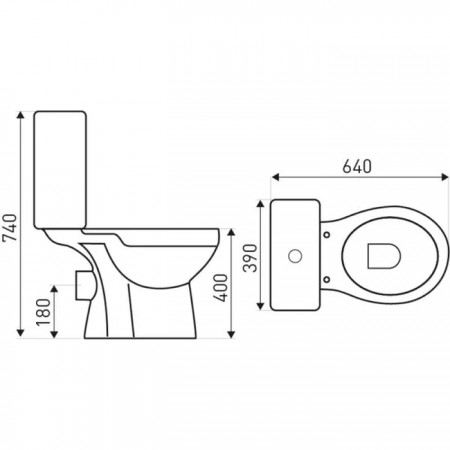 Novoterm WC kompakt C-Clear poziomy!