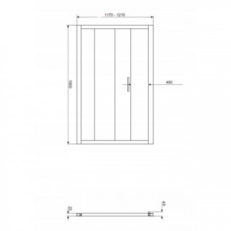 Novoterm Drzwi prysznicowe 120cm Zoom przezroczyste$