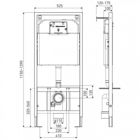 Novoterm Stelaż podtynkowy WC K-50 SLIM$