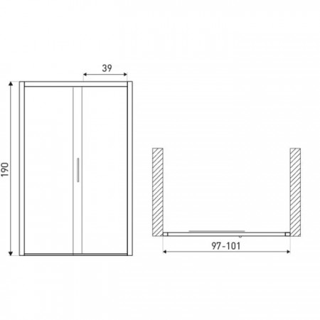 Novoterm Drzwi prysznicowe Silves DR 100$