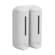 MARPLAST Shower Medium podwójny dozownik mydła płynnego 2x250ml biały A94801
