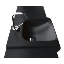 Kerasan INKA umywalka ceramiczna 60x40cm czarny mat 341131