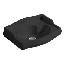 Kerasan RETRO umywalka ceramiczna 41x30cm bez otworu na baterię bez przelewu czarny mat 103331
