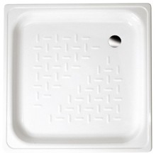 SMAVIT Brodzik prysznicowy emaliowany kwadratowy 80x80x16cm biały PD80X80