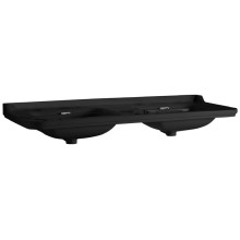 Kerasan WALDORF umywalka ceramiczna podwójna 150x55cm czarny mat 4143K7