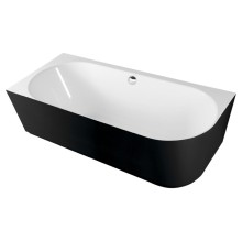 Polysan SUSSI L wanna wolnostojąca kompozyt 160x70x50cm czarna/biała 80219L
