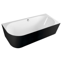 Polysan SUSSI R wanna wolnostojąca kompozyt 160x70x50cm czarna/biała 80219R