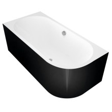 Polysan VIVA L MONOLITH wanna przyścienna 170x75x60cm biały/czarny 70119MB