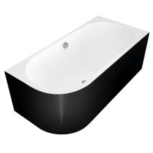 Polysan VIVA R MONOLITH wanna przyścienna 170x75x60cm biały/czarny 78119MB