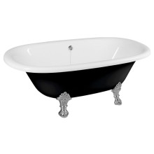 Polysan REGATA wanna wolnostojąca 175x85x61cm nogi chrom mat czarno/biała 10251