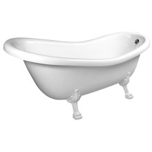 Polysan RETRO wanna wolnostojąca 147x69.5x67.5cm nogi białe biała 85336