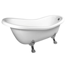 Polysan RETRO wanna wolnostojąca 158x76x71cm nogi chrom mat biała 37122