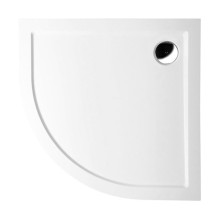 Polysan SERA brodzik prysznicowy kompozytowy 80x80cm półokrągły R550 biały 40511