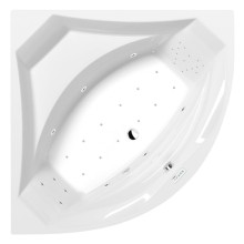 Polysan Rosana wanna z hydromasażem 140x140x49cm Highline Hydro-Air chrom 64119.6010