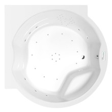 Polysan Royal Corner wanna z hydromasażem 173x173x49cm Highline Hydro-Air chrom 74211.6010