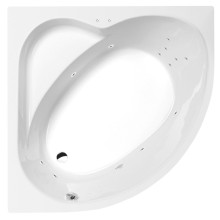 Polysan Sirius wanna z hydromasażem 130x130x43cm Attraction Hydro chrom 49111.3010