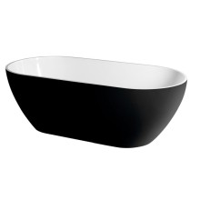 Polysan REDUTA wanna wolnostojąca 171x81x46cm czarna/biała 72973