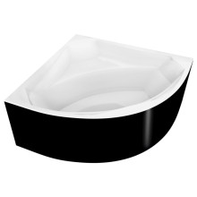 Polysan ROSANA wanna narożna 136x136x63cm biała/czarna 64119MB