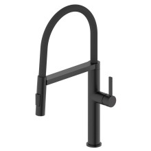 Aton bateria zlewozmywakowa stojąca z prysznicem czarny mat EV125B Sapho