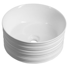 ALETTE ceramiczna umywalka nablatowa wysoka średnica 41cm biały AR459 Sapho