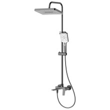 FLERY kolumna prysznicowa z baterią dźwigniową obrotowym ramieniem gun metal FY690GM Aqualine