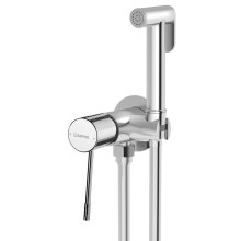 SOLARIS bateria bidetowa podtynkowa ze słuchawką bidetową i wężem okrągły chrom WD040 Sapho