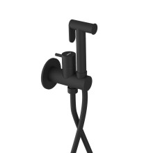 ULTRAMIX bateria podtynkowa do bidetu z prysznicem Stop okrągły czarny mat UT013B Sapho