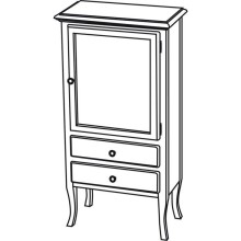 Sapho RETRO szafka 60x120x38cm starobiała prawa 1691