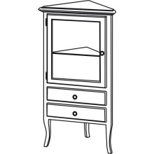 Sapho RETRO szafka narożna 60x120x47cm starobiała lewa 1692