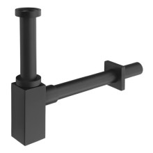 Sapho Syfon umywalkowy 5/4" odpływ 32mm kwadratowy czarny mat SI415
