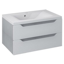 Sapho WAVE szafka umywalkowa 80x45x48cm biała/dąb srebrny WA080-3011