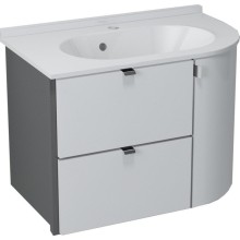 Sapho PULSE szafka umywalkowa 75x52x45 cm lewa biała/antracyt PU075-3034